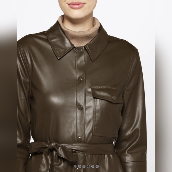 Olive Green Sanctuary Tie Shirt Dress size L - Picture 4 of 10